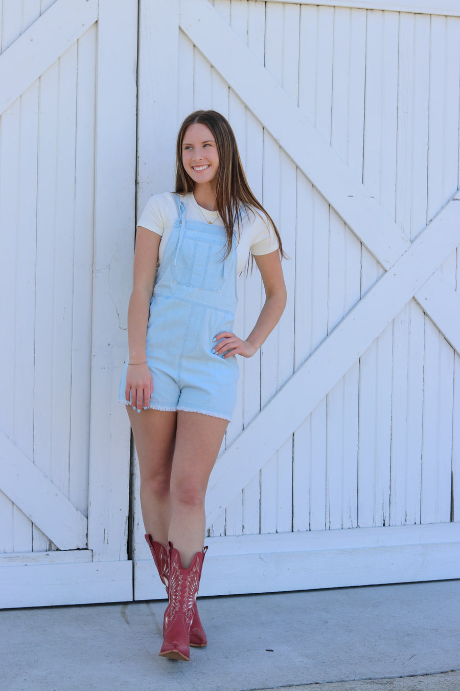 Della Denim Romper