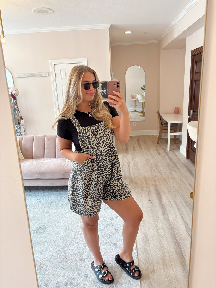 Lexa Leopard Overalls