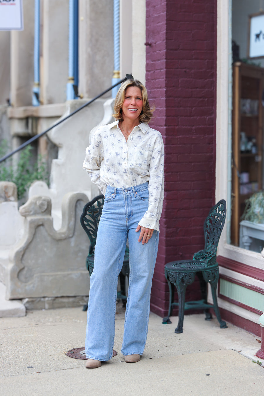 Frannie Floral Button Down