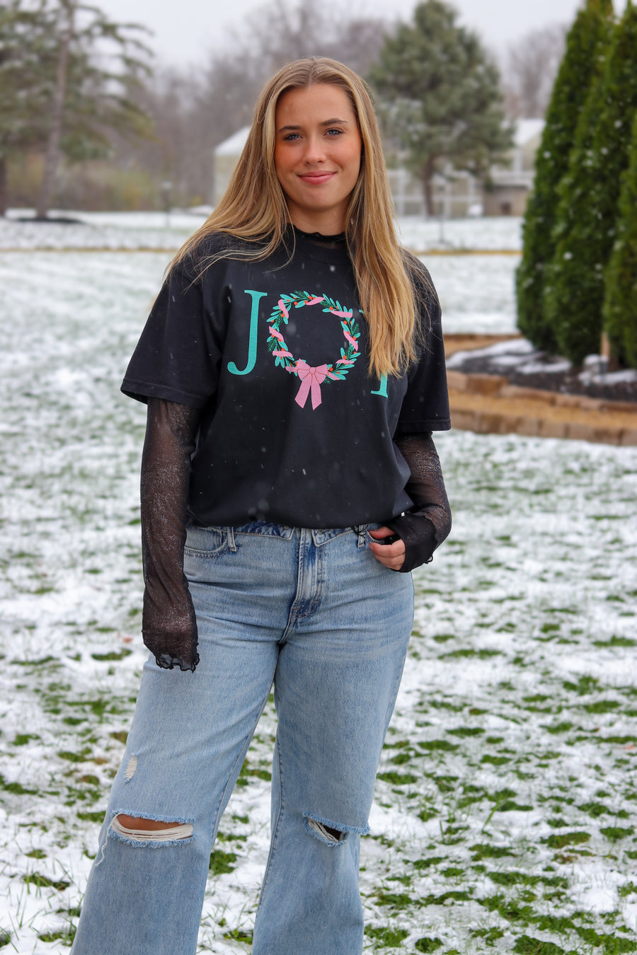 Joy Wreath Tshirt