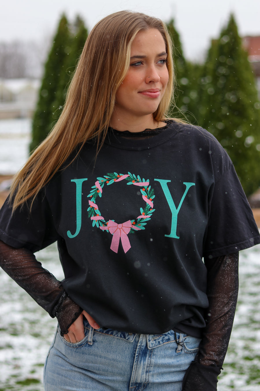 Joy Wreath Tshirt