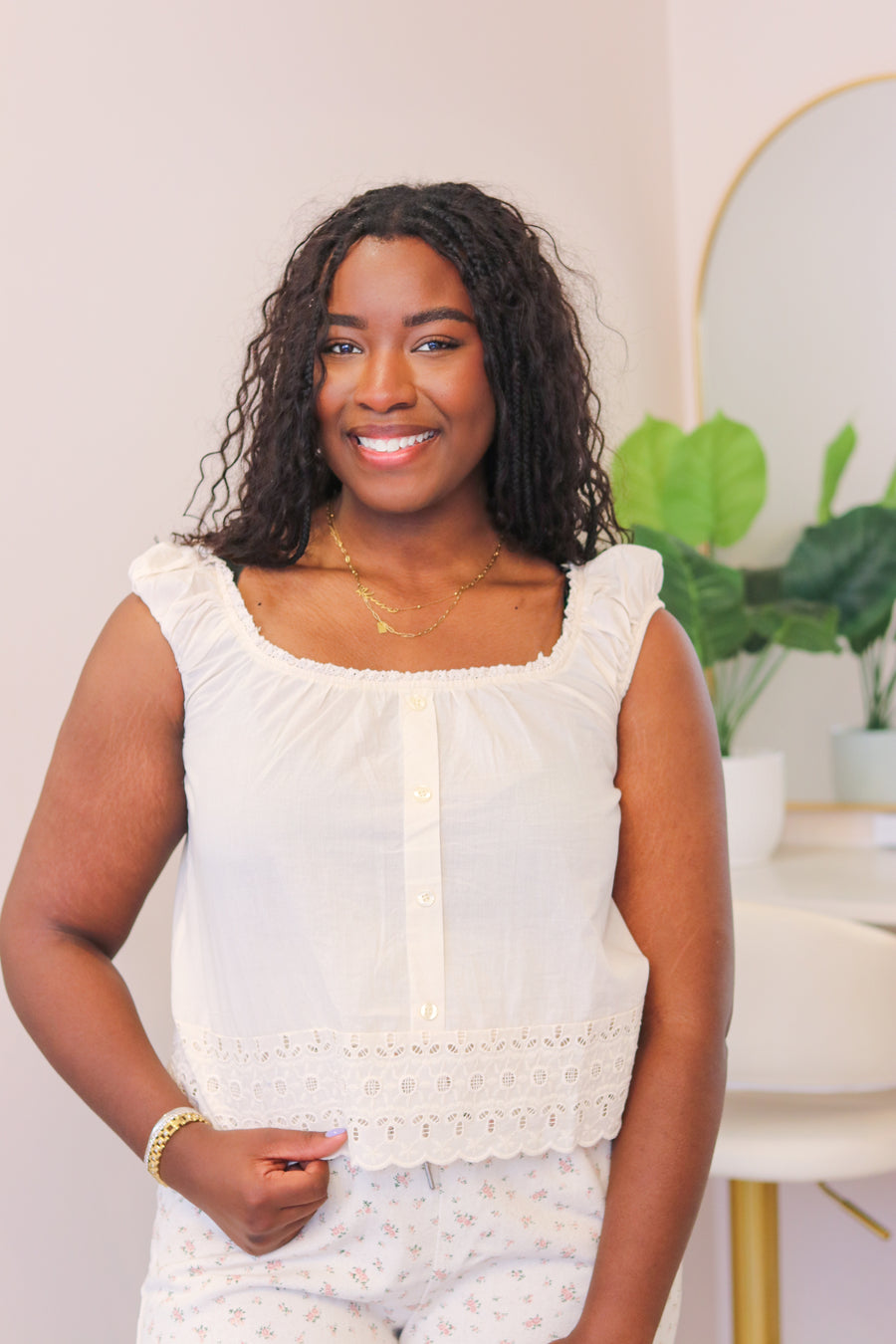 Ellie's Eyelet Top