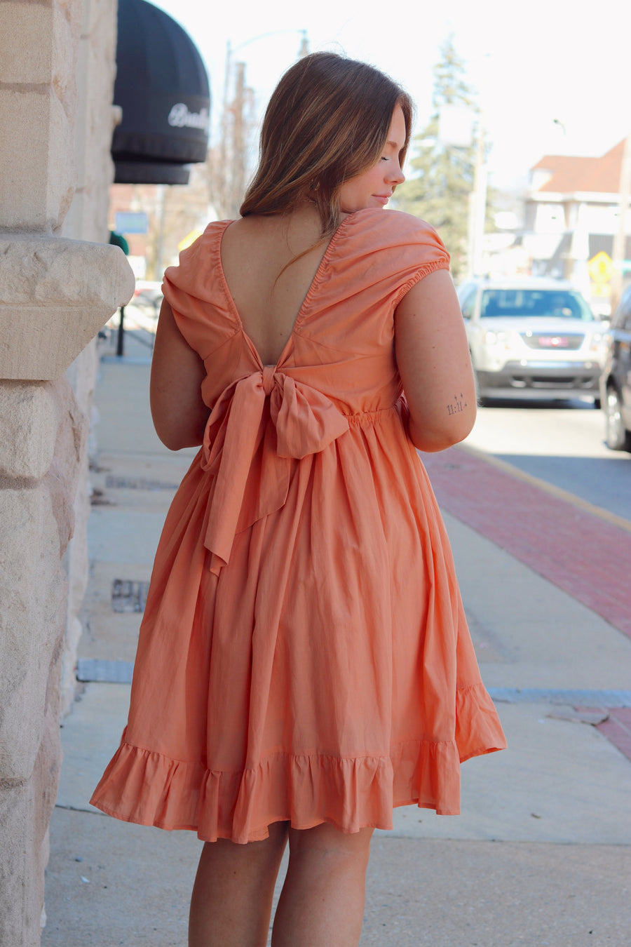 Apricot Mini Dress