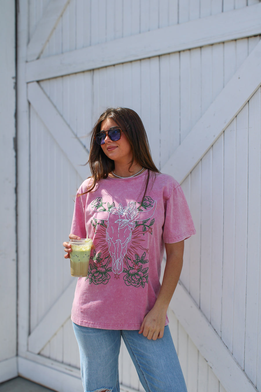 Longhorn Floral Tee