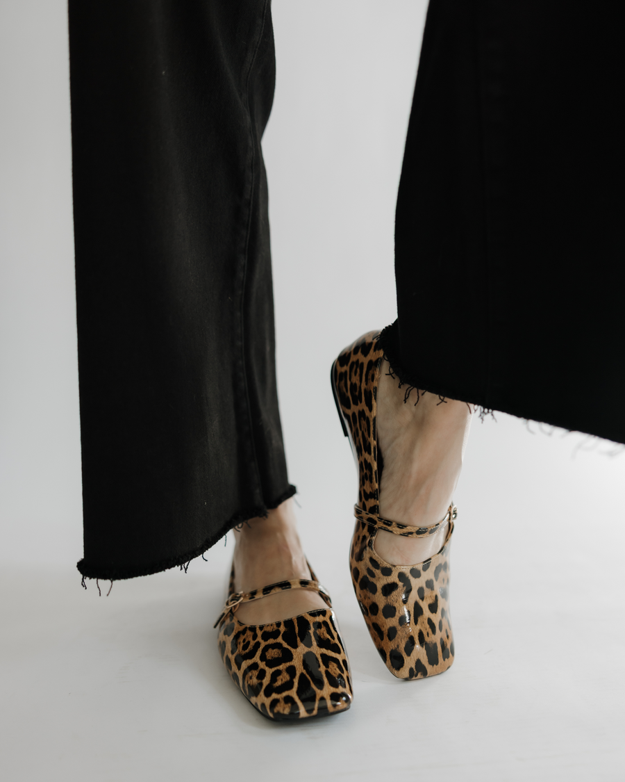 Adele Leopard Print Flat