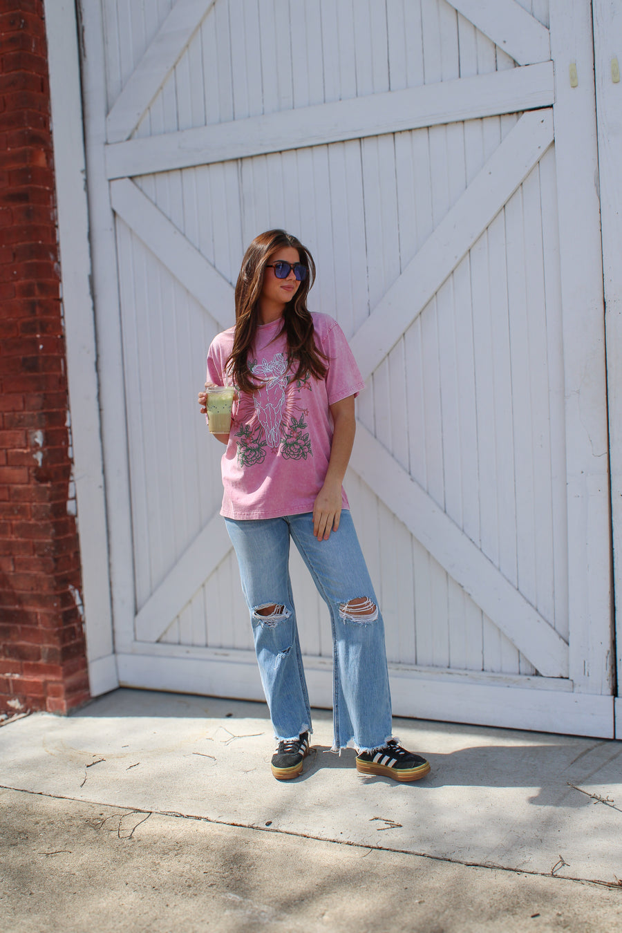 Longhorn Floral Tee