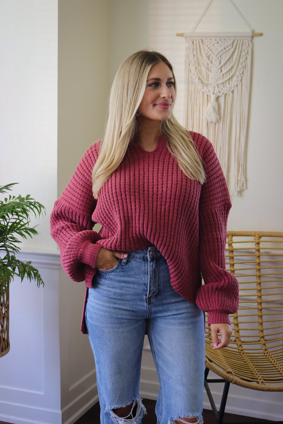 Textured Chenille Sweater