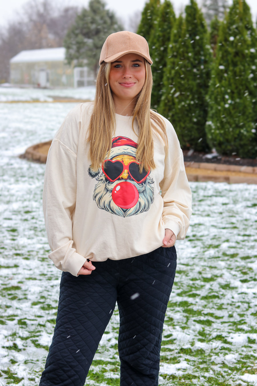 Blowing Bubble Santa Sweatshirt