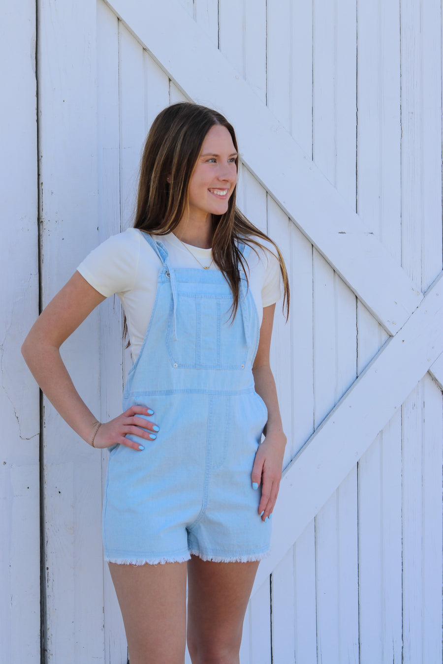Della Denim Romper