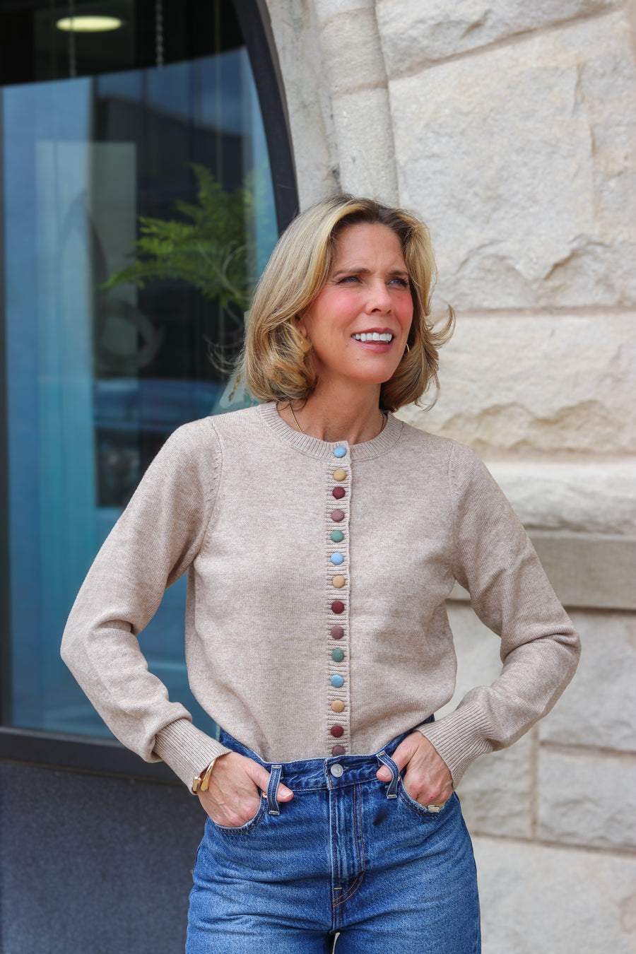 Button Burst Cardigan