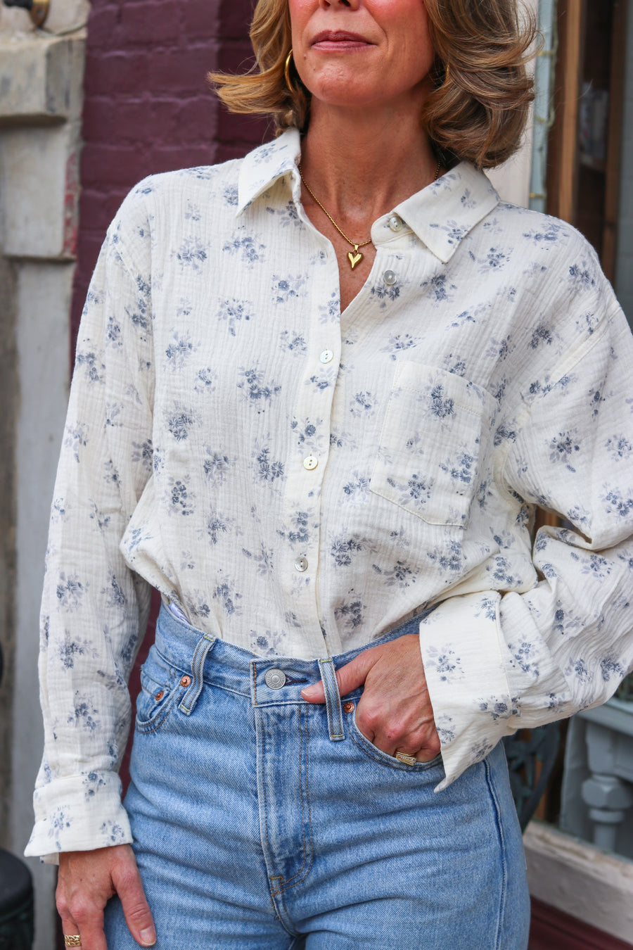 Frannie Floral Button Down