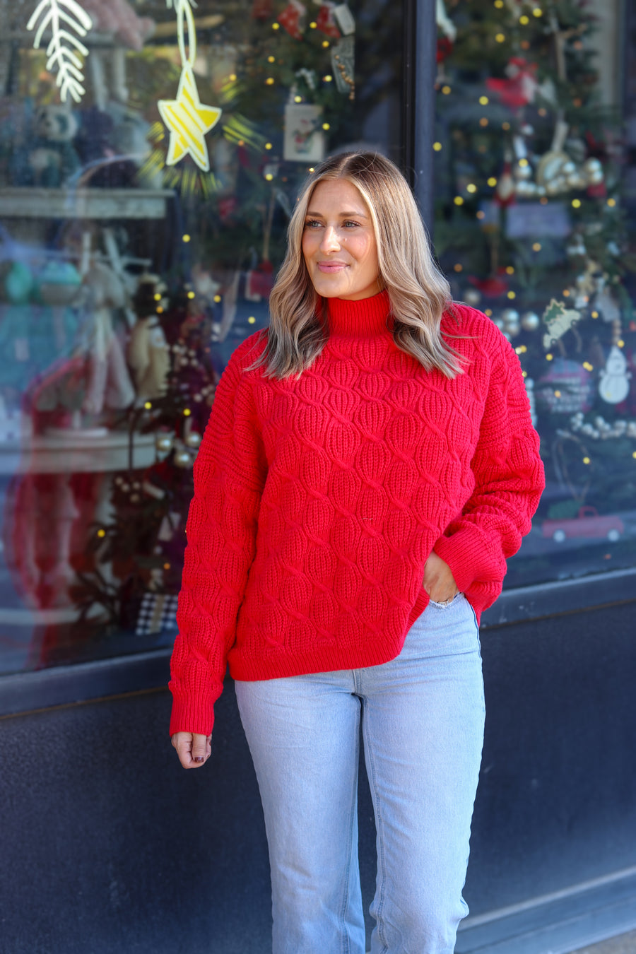 Red Rose Sweater