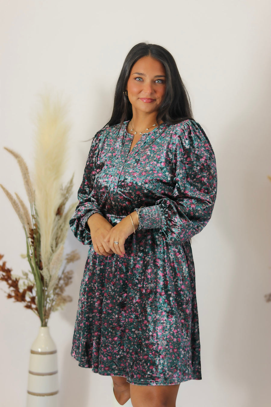 Veronica V-neck Long Sleeve Dress