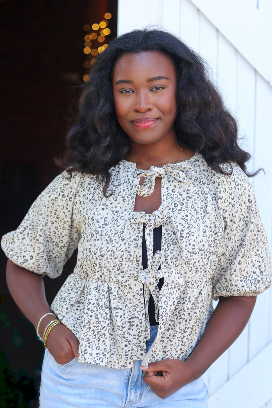 Spotted Tie Top