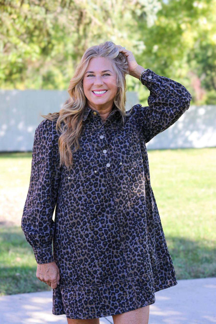 Lena Leopard Dress