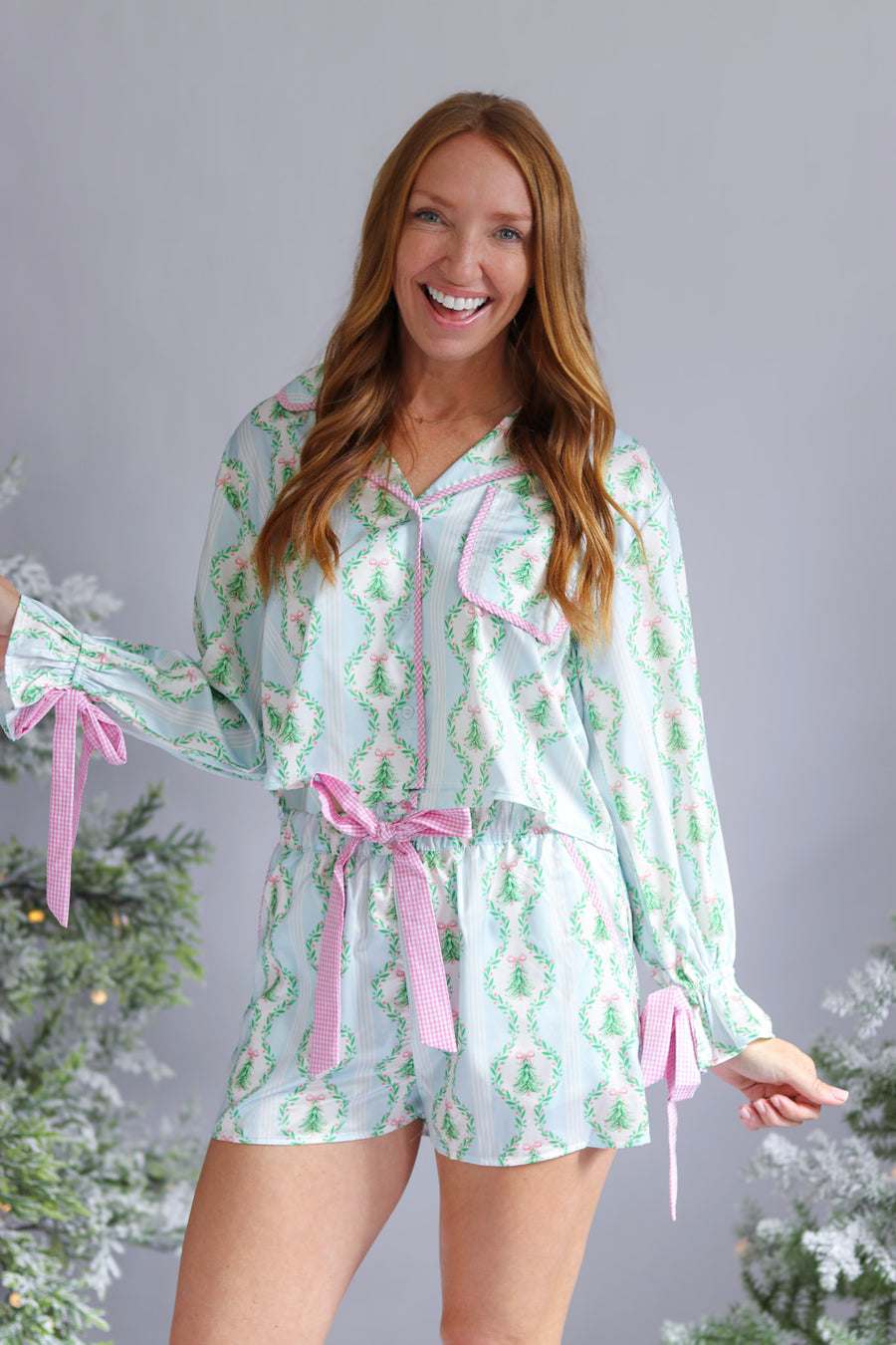 Gingham & Glow PJ Set