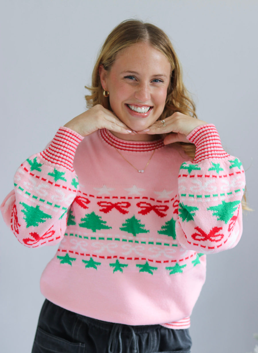 Tree & Bow Sweater