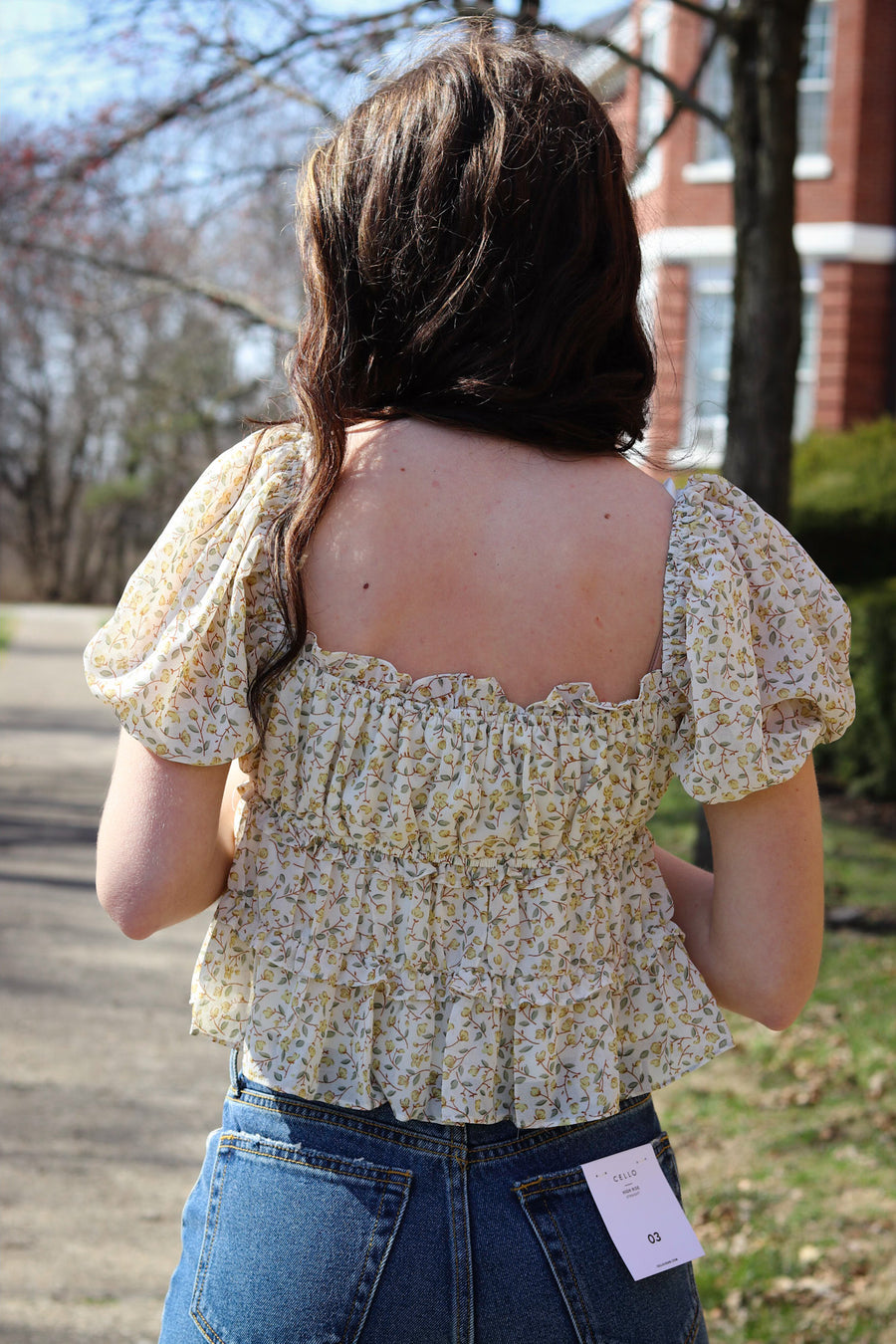 Shirred Tiered Top